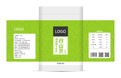 綠色 簡約 包裝(zhuang)瓶貼設(shè)計(ji)