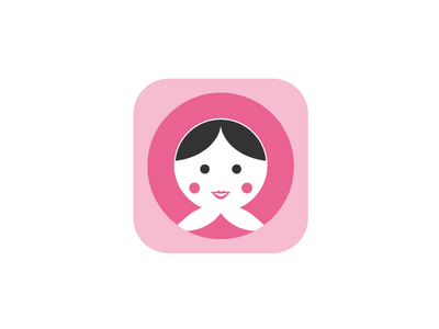 可(kě)愛卡通(tong)人(ren)物(wù)母嬰app圖标标志(zhì)LOGO設(shè)計(ji)