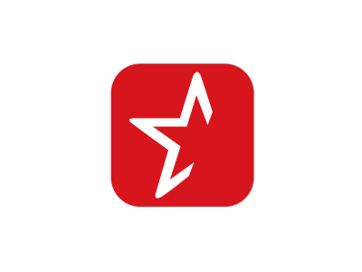 紅(hong)色五角星音樂app圖标标志(zhì)LOGO設(shè)計(ji)