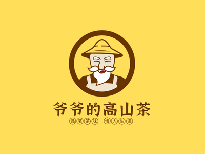 黃色人(ren)物(wù)農産(chan)品(pin)茶葉飲品(pin)店(diàn)鋪們(men)頭圖标标志(zhì)logo設(shè)計(ji)