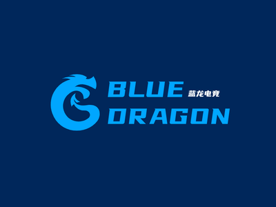 藍色電(dian)競遊戲龍網站站标圖标标志(zhì)logo設(shè)計(ji)