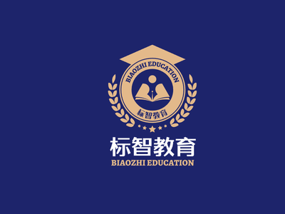 創意教育徽章logo設(shè)計(ji)